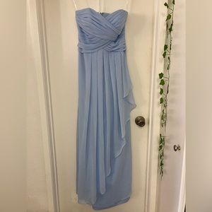 Light blue evening dress gown